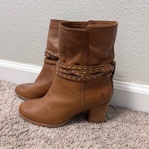 Frye brown leather booties excellent condition size 7